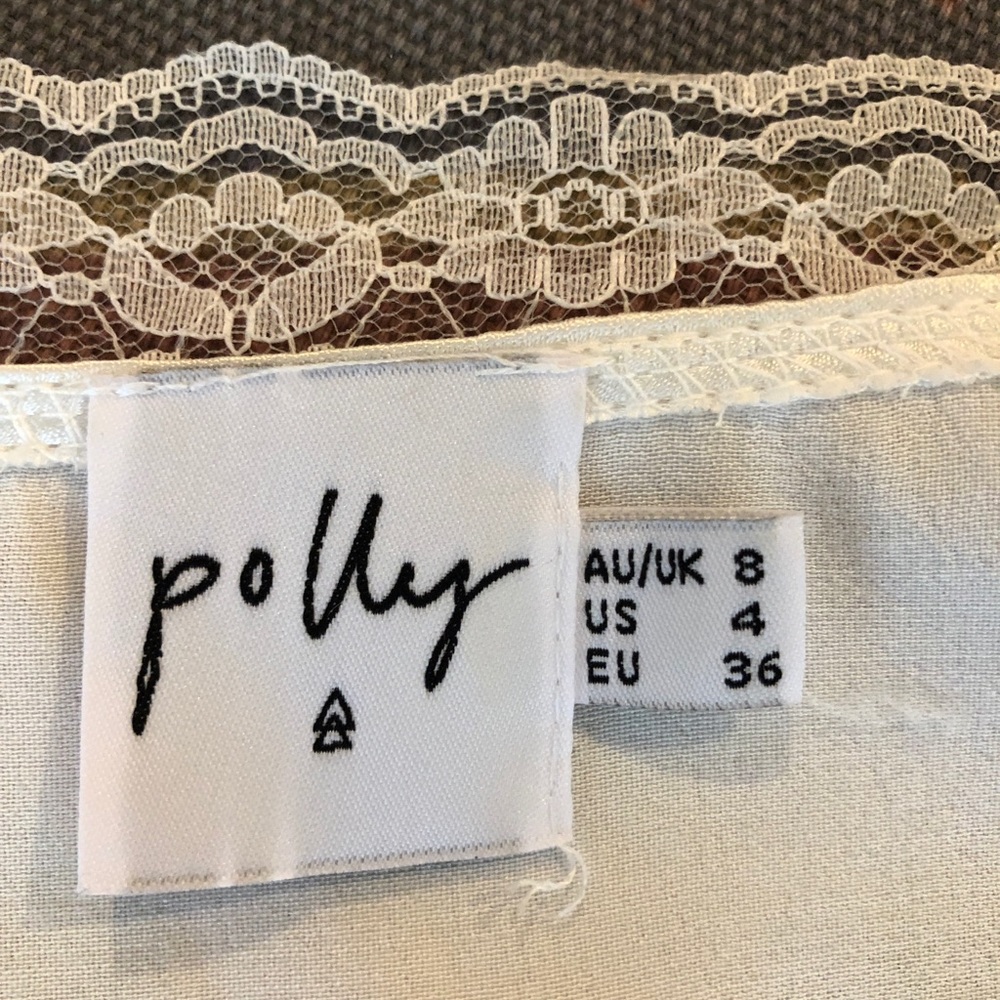 Princess Polly Vintage Tie Top White NWOT - Picture 5 of 7